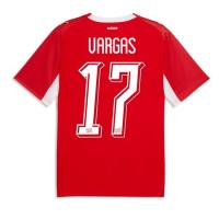 Stroje piłkarskie Szwajcaria Ruben Vargas #17 Koszulka Podstawowej MŚ 2026 Krótki Rękaw